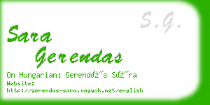 sara gerendas business card